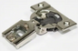 COMPACT 1/2 Inch Overlay Concealed European Screw-On Cabinet Door Hinge with 105 Degree Opening Angle and BLUMOTION Function - Single Hinge