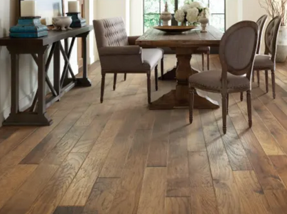 Bernina Hickory 5" Wide Handscraped Engineered Hickory Hardwood Flooring with 5-Ply Layers - Sold by Carton (36.36 SF/Carton)