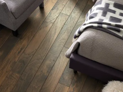 Bernina Hickory 5" Wide Handscraped Engineered Hickory Hardwood Flooring with 5-Ply Layers - Sold by Carton (36.36 SF/Carton)