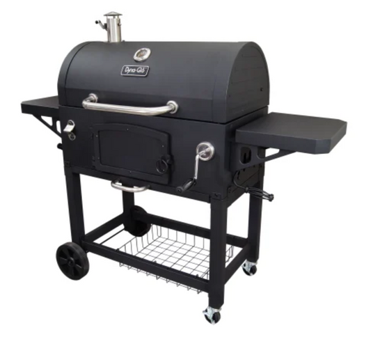 Charcoal BBQ Grill with Adjustable Charcoal Tray and Cast Iron Cook Grates, 816 Square Inches of Cooking Space
