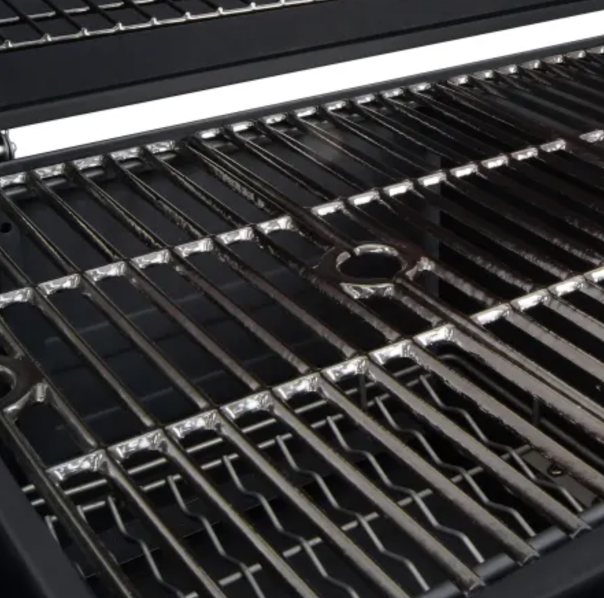 Charcoal BBQ Grill with Adjustable Charcoal Tray and Cast Iron Cook Grates, 816 Square Inches of Cooking Space