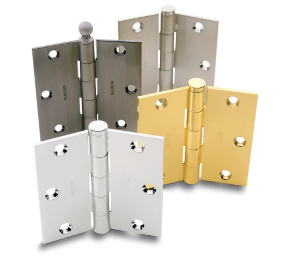 3-1/2" Wide Plain Bearing Square Corner Mortise Door Hinge from the Estate Collection - Single Hinge